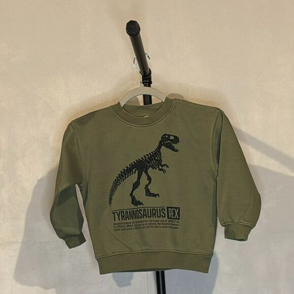 H&M Other - H&M Olive Green Dino Skeleton Sweater • Like New • Size 5T/6T